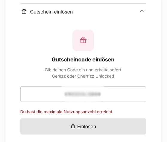 Cerrizz Gutschein schon einglöst